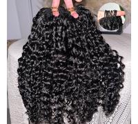 Extensions de cheveux humains bouclés 16-22 pouces, nœuds miracle, pour tresses bohèmes, 3, 4 ou 5 pièces, 60g/paquet, pré-séparées, pour tressage au crochet, 100% cheveux humains Burmese Curly