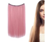 Extensions de cheveux humains Clip Ins, Clip dans les extensions de cheveux | Fausses de cheveux élégants,Poix de coiffure à l'aspect naturel de 20 pouces, longue perruque droite élégante pour les fem