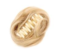 Extensions de cheveux humains désordonnés à clipser - Chignon synthétique désordonné, ondulé, bouclé - Chignon étouffé - Postiche queue de cheval pour femme (105)