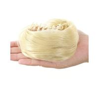 Extensions de cheveux humains désordonnés à clipser - Chignon synthétique désordonné, ondulé, bouclé - Chignon étouffé - Postiche queue de cheval pour femme (102)