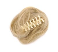 Extensions de cheveux humains désordonnés à clipser - Chignon synthétique désordonné, ondulé, bouclé - Chignon étouffé - Postiche queue de cheval pour femme (107)
