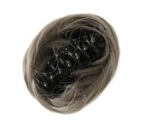 Extensions de cheveux humains désordonnés à clipser - Chignon synthétique désordonné, ondulé, bouclé - Chignon étouffé - Postiche queue de cheval pour femme (171)