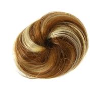 Extensions de cheveux humains désordonnés à clipser - Chignon synthétique désordonné, ondulé, bouclé - Pour femme (12H613)