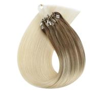 Extensions de cheveux humains invisibles, 50 brins/1 paquet, micro-perles, cheveux courts et lisses for femmes(BA8A-60,24 Inch)