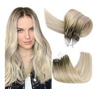 Extensions de cheveux humains invisibles, 50 brins/1 paquet, micro-perles, cheveux courts et lisses for femmes(18-60-60A,20 inch)