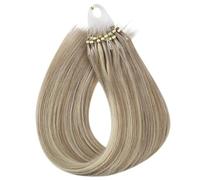 Extensions de cheveux humains invisibles, 50 brins/1 paquet, micro-perles, cheveux courts et lisses for femmes(P16-22,24 Inch)