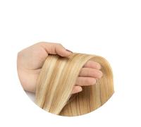 Extensions de cheveux humains Remy lisses à clipser de 14 à 24 pouces, tête complète, lot de 6 pièces Installation et enlèvement faciles(Dirty Blonde Balayage,24inch)