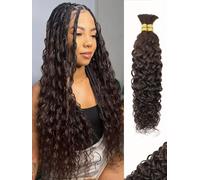 Extensions de cheveux humains tressés de style bohème - Sans trame - 100 g - Cheveux humains ondulés en vrac - Couleur #27 (4#-W, 45,7 cm)