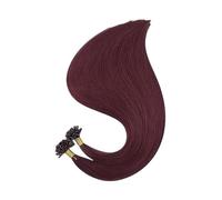 Extensions De Cheveux Humains U Tip, En Kératine Couleur Pure, Pré-collées Facile à Utiliser(50 Strands,99J_18INCHES)