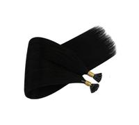 Extensions De Cheveux I Tip Fusion Capsule Kératine 14-22 Pouces Humains Naturels Facile à Utiliser(1 Jet Black,18inches)