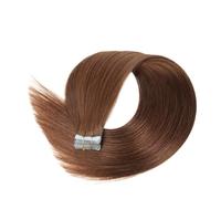 Extensions de cheveux invisibles à bande adhésive, cheveux naturels lisses Remy for femmes, 20 pièces Installation et enlèvement faciles(Medium Brown,16inch)