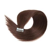 Extensions de cheveux invisibles à bande adhésive, cheveux naturels lisses Remy for femmes, 20 pièces Wear and Go(Dark brown,22inch)