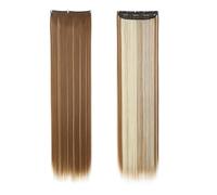 Extensions de cheveux invisibles postiches synthétiques longues et droites perruques de 32 pouces for femmes Wear and Go(6H613)