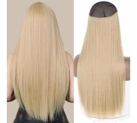 Extensions de cheveux invisibles sans clips raides et secrets avec bandeau réglable (81,3 cm M12/613#)