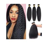 Extensions de cheveux Kinky Straight Bundles 8-40 pouces Kinky Straight Human Hair Bundles 1/3/4 Pcs Yaki Straight Bundles Malaisie Remy Extensions de cheveux for les femmes noires Faisceaux de cheveu