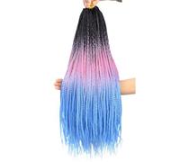 Extensions de cheveux longs et raides en 3 parties for tresses synthétiques, cheveux fins et colorés, ombrés, for femmes(3-5)
