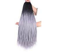 Extensions de cheveux longs et raides en 3 parties for tresses synthétiques, cheveux fins et colorés, ombrés, for femmes(2-2)