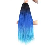 Extensions de cheveux longs et raides en 3 parties for tresses synthétiques, cheveux fins et colorés, ombrés, for femmes(3-8)