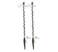 Extensions de cheveux longs tressés à clipser - Cheveux synthétiques doux et naturels - 50,8 cm - Noir et marron - Pour femme