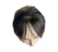 Extensions de cheveux naturels à clips, en dentelle suisse invisible, for femmes aux cheveux clairsemés Hair Extensions(Natural Black)