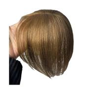 Extensions de cheveux naturels à clipser, frange latérale, partie centrale, fausse frange, invisible, mini, 15 g Hair Extensions(Light Brown)