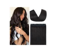 Extensions de cheveux naturels à clipser, lisses et souples, 120 g, 5 clips Wear and Go(22 inches)