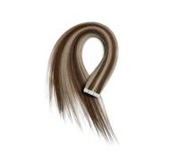 Extensions de cheveux naturels Remy à bande brillante, 18 pouces, trame cutanée sans couture, cheveux invisibles, for femmes, 20 pièces(T4P16,14 inch)