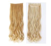 Extensions de cheveux ondulés longs de 32 pouces for femmes, postiches synthétiques souples à clipser for toute la tête Installation et enlèvement faciles(27H613)