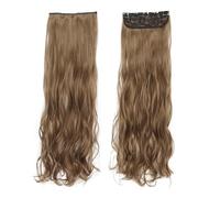 Extensions de cheveux ondulés longs de 32 pouces for femmes, postiches synthétiques souples à clipser for toute la tête Installation et enlèvement faciles(12-24)