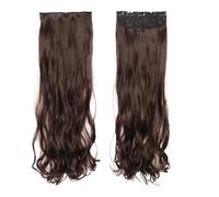 Extensions de cheveux ondulés longs de 32 pouces for femmes, postiches synthétiques souples à clipser for toute la tête Installation et enlèvement faciles(2-33)