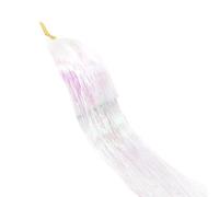 Extensions de cheveux pailletées 94 cm, kit de guirlandes scintillantes, accessoires de tressage hippie for femmes et filles (vert)(Fluorescentpink)