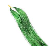 Extensions de cheveux pailletées 94 cm, kit de guirlandes scintillantes, accessoires de tressage hippie for femmes et filles (vert)(Green)