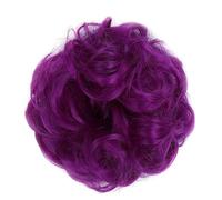 Extensions de cheveux pour chignon désordonné pour femme - Postiche synthétique ondulée bouclée avec élastique - Chouchou en forme de beignet pour femmes et filles (couleur : 51P)