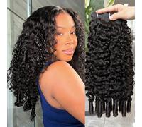 Extensions de cheveux pour la fête des mères, fabriquées à partir de cheveux humains birmans (non traités, vierges, 3A, 4C, boucles pixie, sans perte de cheveux, sans nœuds, 35-60 cm) Cheveux humains