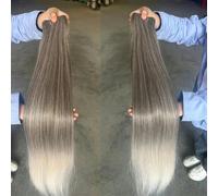 Extensions de cheveux raides Extensions de cheveux ombrés tissage super long 36 pouces faisceaux de cheveux raides entièrement synthétiques pour finir-T6-56c-30 pouces-75 cm