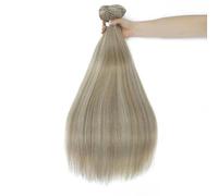 Extensions de cheveux raides Extensions de cheveux ombrés tissage super long 36 pouces faisceaux de cheveux raides entièrement synthétiques pour finir-blond piano - L-24 pouces-60 cm