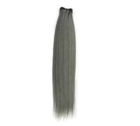 Extensions de cheveux raides Extensions de cheveux ombrés Tissage super long 36 pouces Faisceaux de cheveux raides entièrement synthétiques pour finir-Gris 5-32 pouces-80 cm