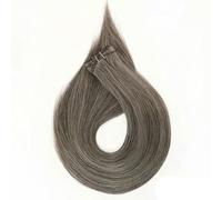 Extensions de cheveux raides Tissage ombré 36 pouces Extensions de cheveux synthétiques super longs et raides pour finir-GRIS FONCÉ-24 pouces-60 cm