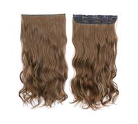Extensions de cheveux superposés ondulés de 22 pouces de long for femmes, postiches synthétiques souples à clipser for toute la tête Installation et enlèvement faciles(12)
