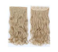 Extensions de cheveux superposés ondulés de 22 pouces de long for femmes, postiches synthétiques souples à clipser for toute la tête Installation et enlèvement faciles(16)
