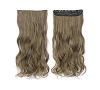Extensions de cheveux superposés ondulés de 22 pouces de long for femmes, postiches synthétiques souples à clipser for toute la tête Installation et enlèvement faciles(10-86)