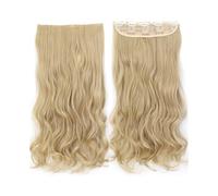 Extensions de cheveux superposés ondulés de 22 pouces de long for femmes, postiches synthétiques souples à clipser for toute la tête Installation et enlèvement faciles(24-613)