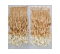 Extensions de cheveux superposés ondulés de 22 pouces de long for femmes, postiches synthétiques souples à clipser for toute la tête Installation et enlèvement faciles(27T613)