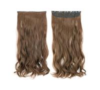 Extensions de cheveux superposés ondulés de 22 pouces de long for femmes, postiches synthétiques souples à clipser for toute la tête Installation et enlèvement faciles(8)