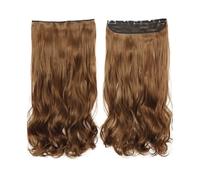 Extensions de cheveux superposés ondulés de 22 pouces de long for femmes, postiches synthétiques souples à clipser for toute la tête Installation et enlèvement faciles(6)