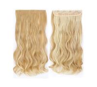 Extensions de cheveux superposés ondulés de 22 pouces de long for femmes, postiches synthétiques souples à clipser for toute la tête Installation et enlèvement faciles(22H613)