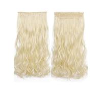 Extensions de cheveux superposés ondulés de 22 pouces de long for femmes, postiches synthétiques souples à clipser for toute la tête Installation et enlèvement faciles(613)