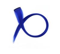 Extensions de cheveux suspendues, 2 pièces, bandes de couleur, un Clip, Extensions de cheveux longs for femmes, usage quotidien Wear and Go(Crystal Blue)