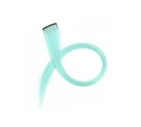 Extensions de cheveux suspendues, 2 pièces, bandes de couleur, un Clip, Extensions de cheveux longs for femmes, usage quotidien Installation et enlèvement faciles(Pale Blue)