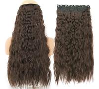 Extensions de Cheveux Synthétiques 32 pouces Une pièce 5 Clips Longue Ligne Droite Haute Température Fibre Noir Brun Postiche-55-4,22inches,Chine